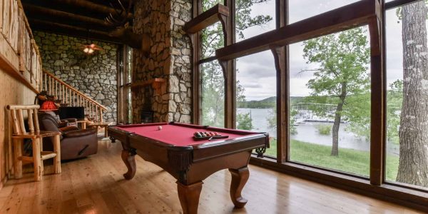 pool table and view of lake-opt